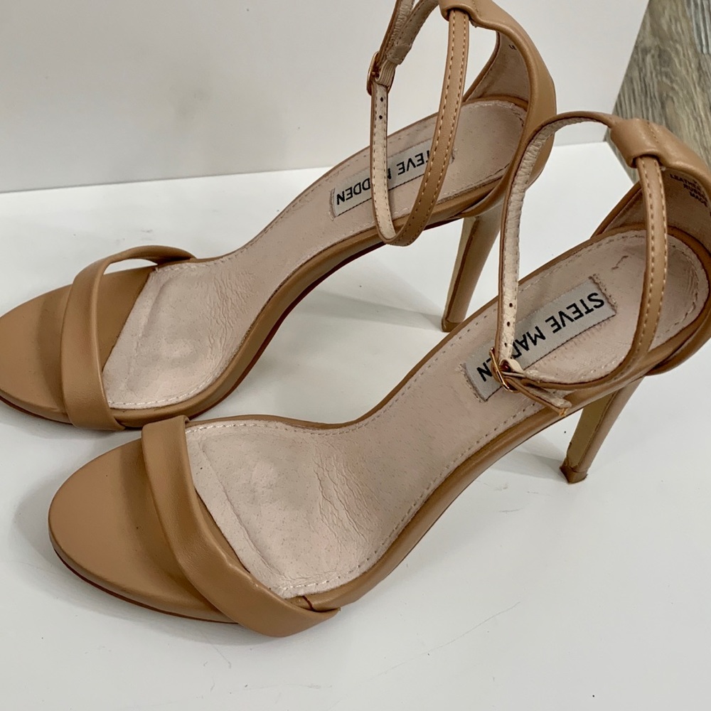 Strappy Beige Steve Madden Heels